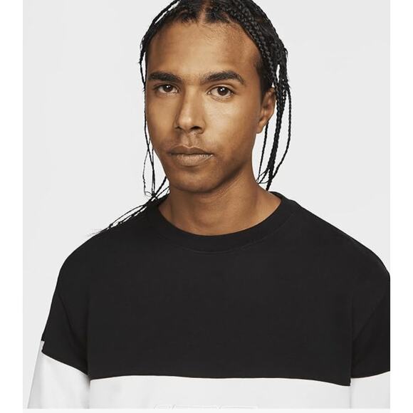 (S) NWT $70 Nike Club Men's French Terry Color-Blocked Crew Size Small - Picture 4 of 6